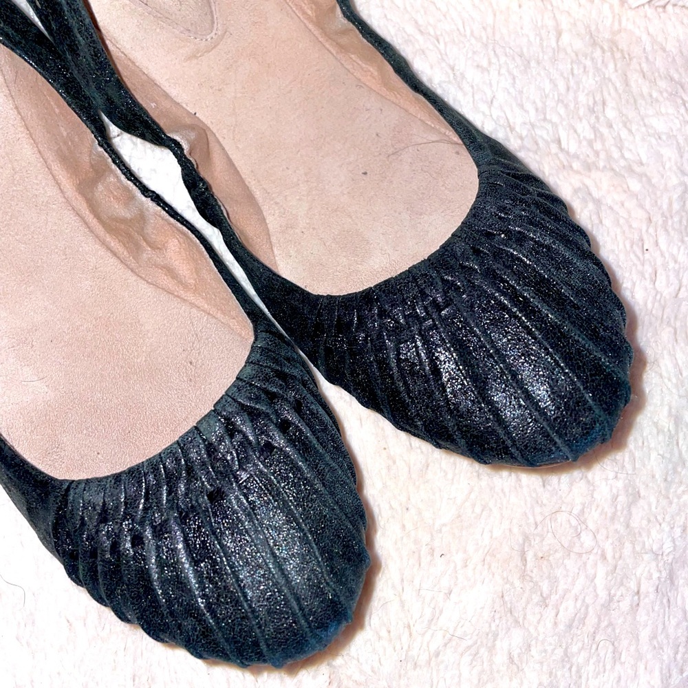 Bloch Black Leather Brand New Never Worn Ballet Flats Sz 38